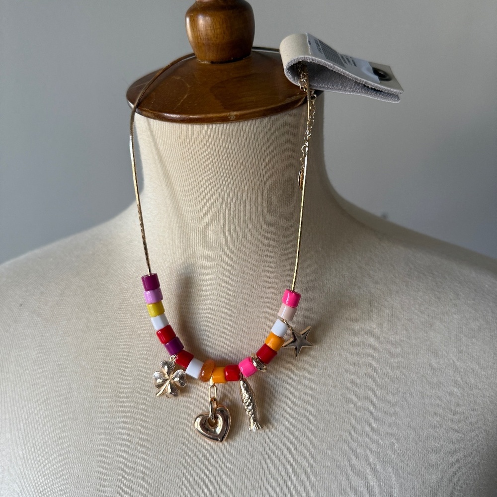 NWT Anthropologie Beaded Charm Necklace - Picture 6 of 6